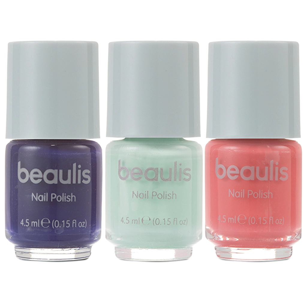 Beaulis 3-in-1 Nail Polish Set – 80’s Relax Coral Series