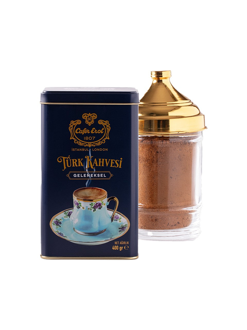قهوة تركية فاخرة شكرجي جافر إرول – علبة معدنية 400 غرام