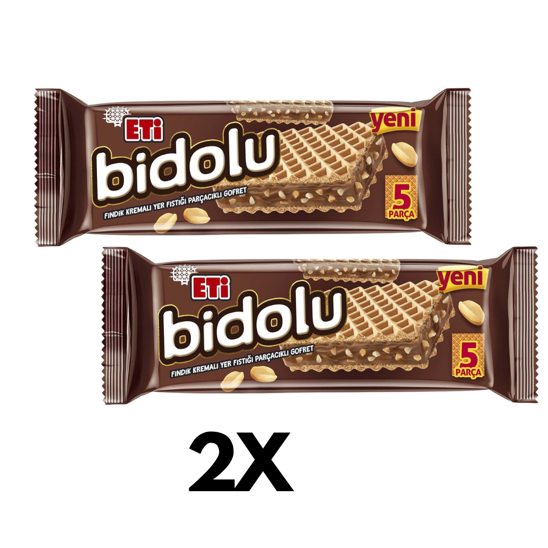 Eti Bidolu Wafer with Hazelnut Cream and Peanut Pieces