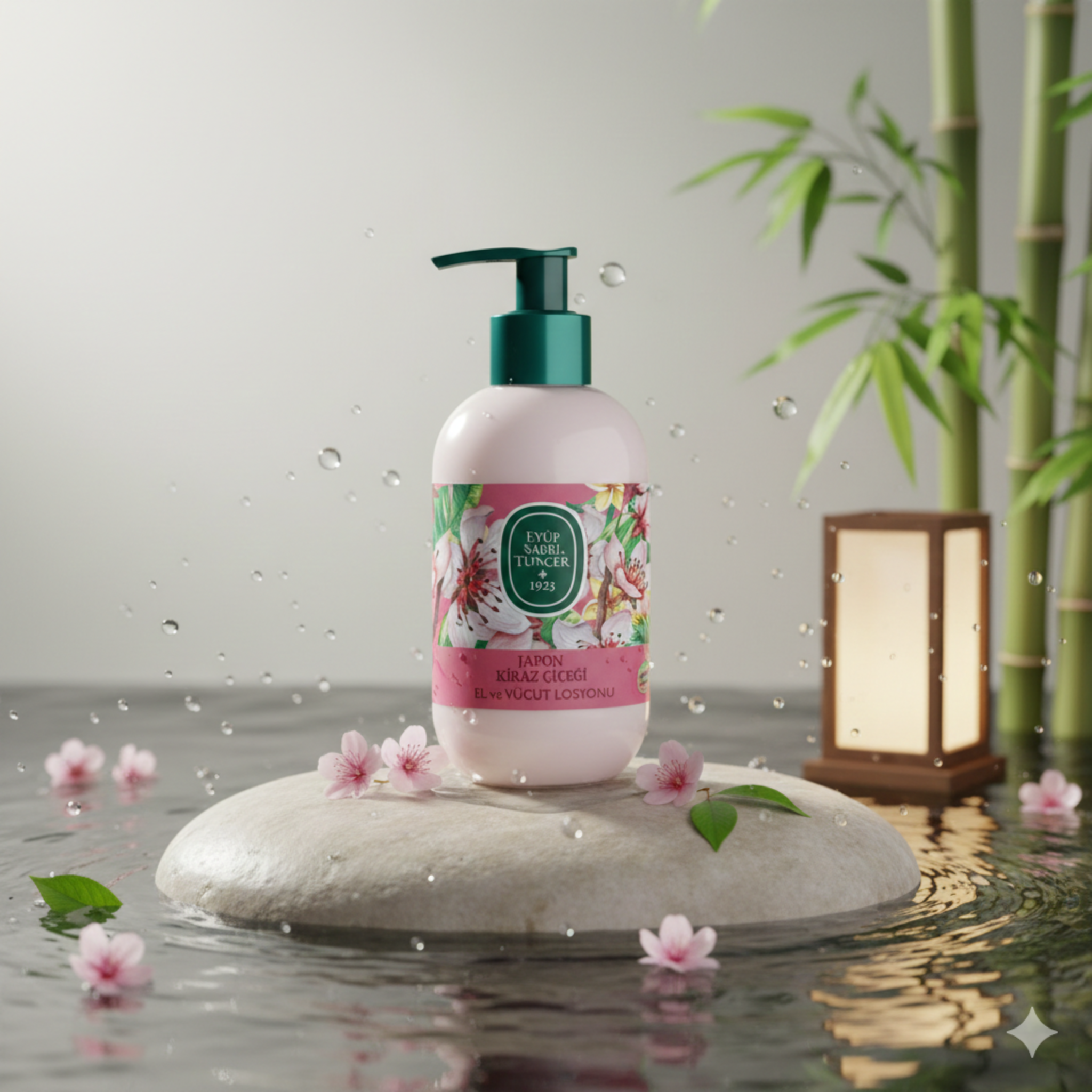 لوشن أيوب صبري تونجر لليد والجسم برائحة زهور الكرز اليابانية مع زيت الزيتون الطبيعي – 280 مل