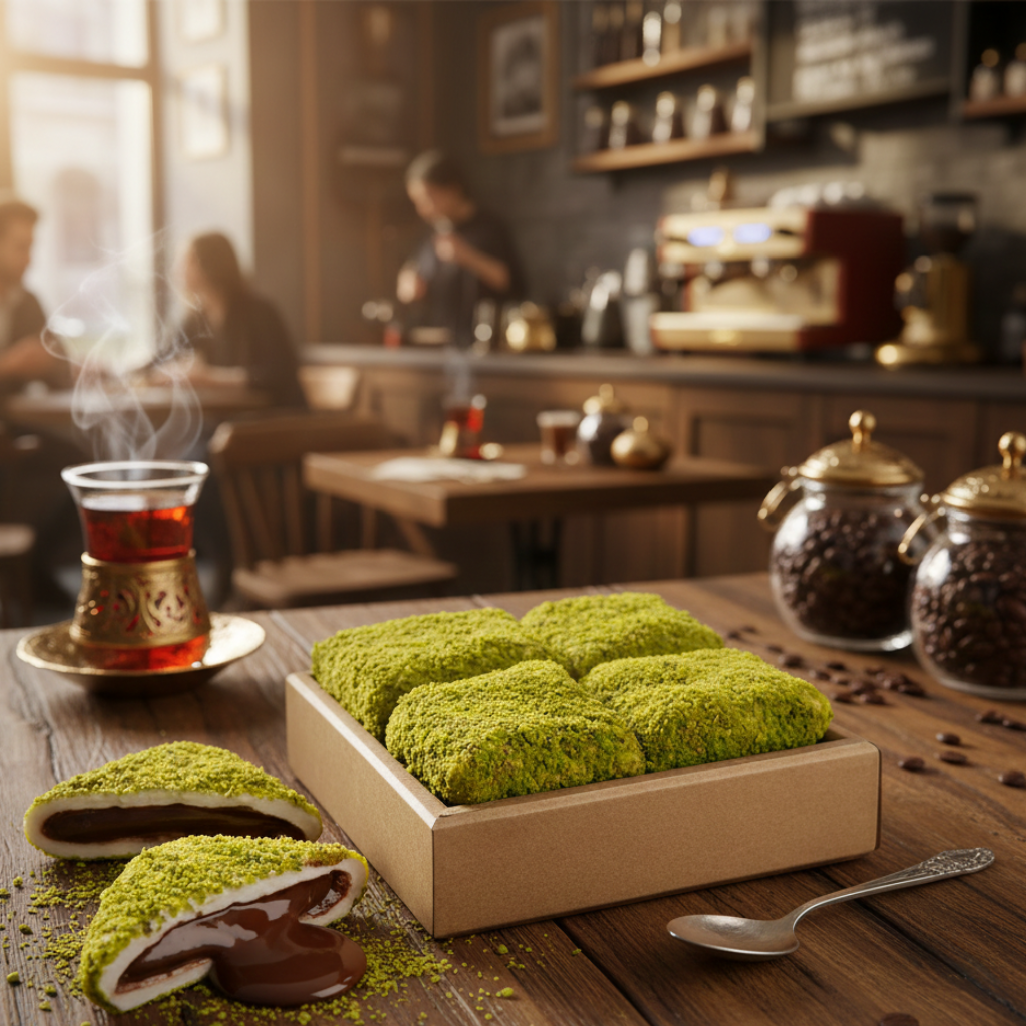 Musko Chocolate Filled Pistachio Izmir Turkish Delight