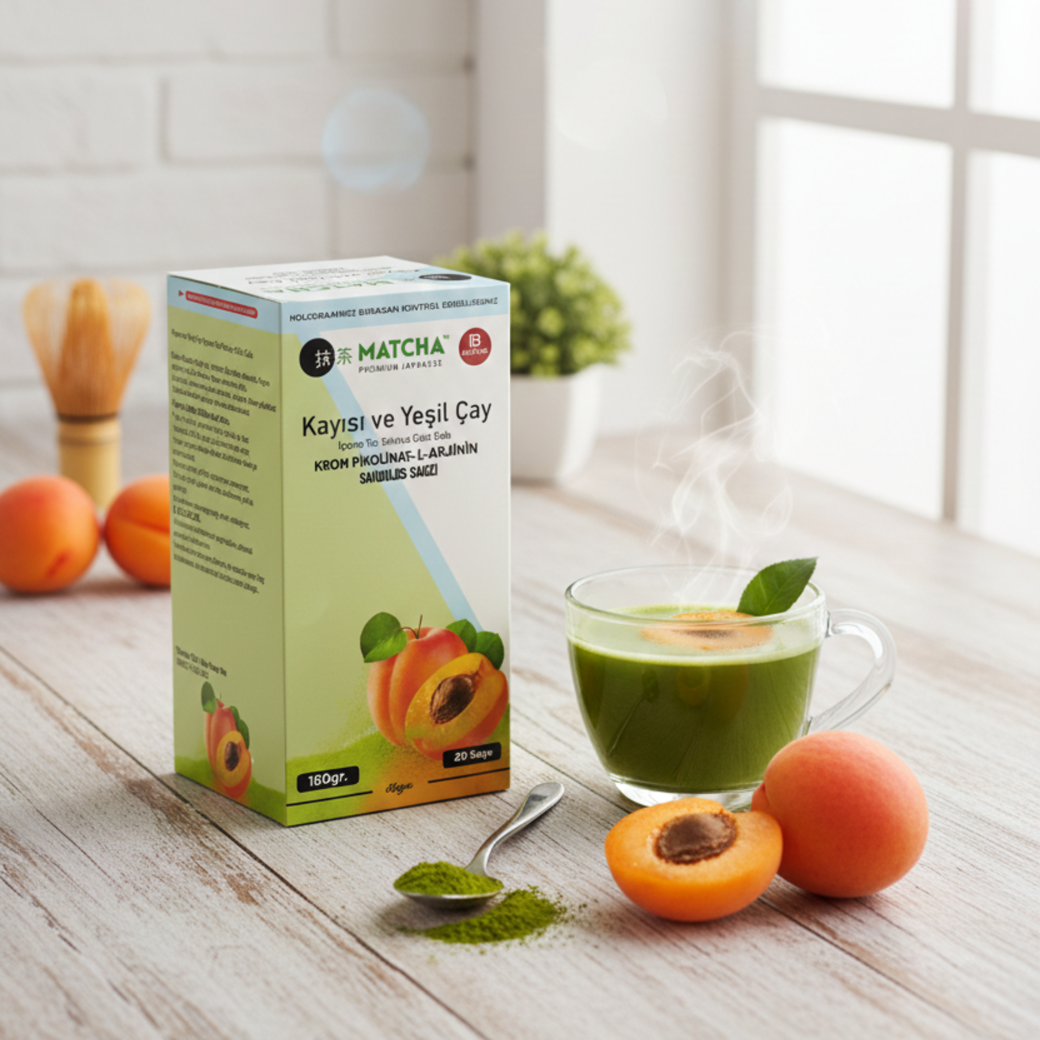 Bilge İlaç Slimming Matcha Detox Tea – Apricot Flavored