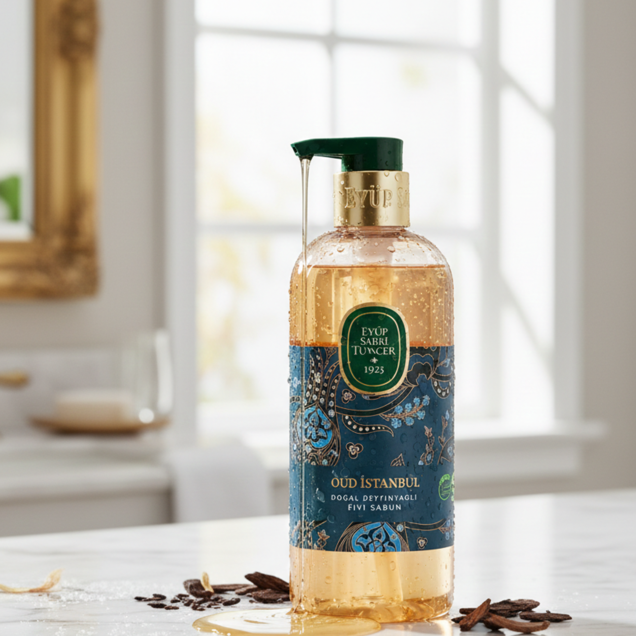 Eyüp Sabri Tuncer Oud Istanbul Liquid Hand Soap with Natural Olive Oil – Luxury Oud Scent, Vegan (500ml)