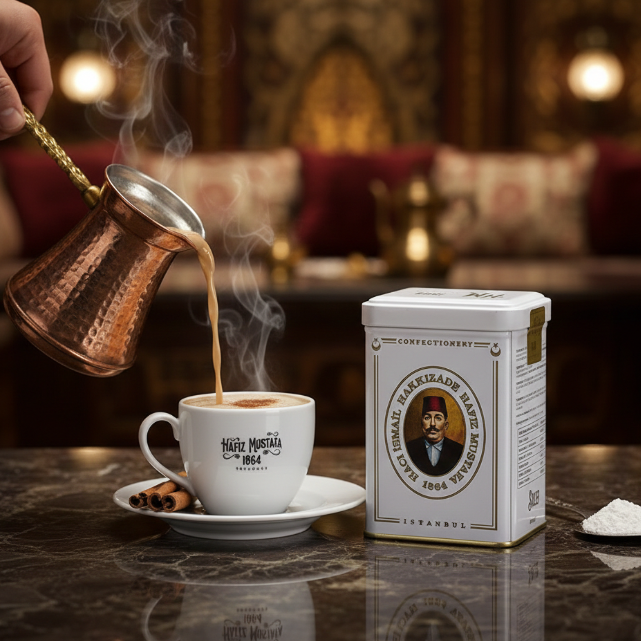 Hafiz Mustafa Traditional Turkish Sahlep Powder 170g | Rich & Creamy Hot Drink Mix