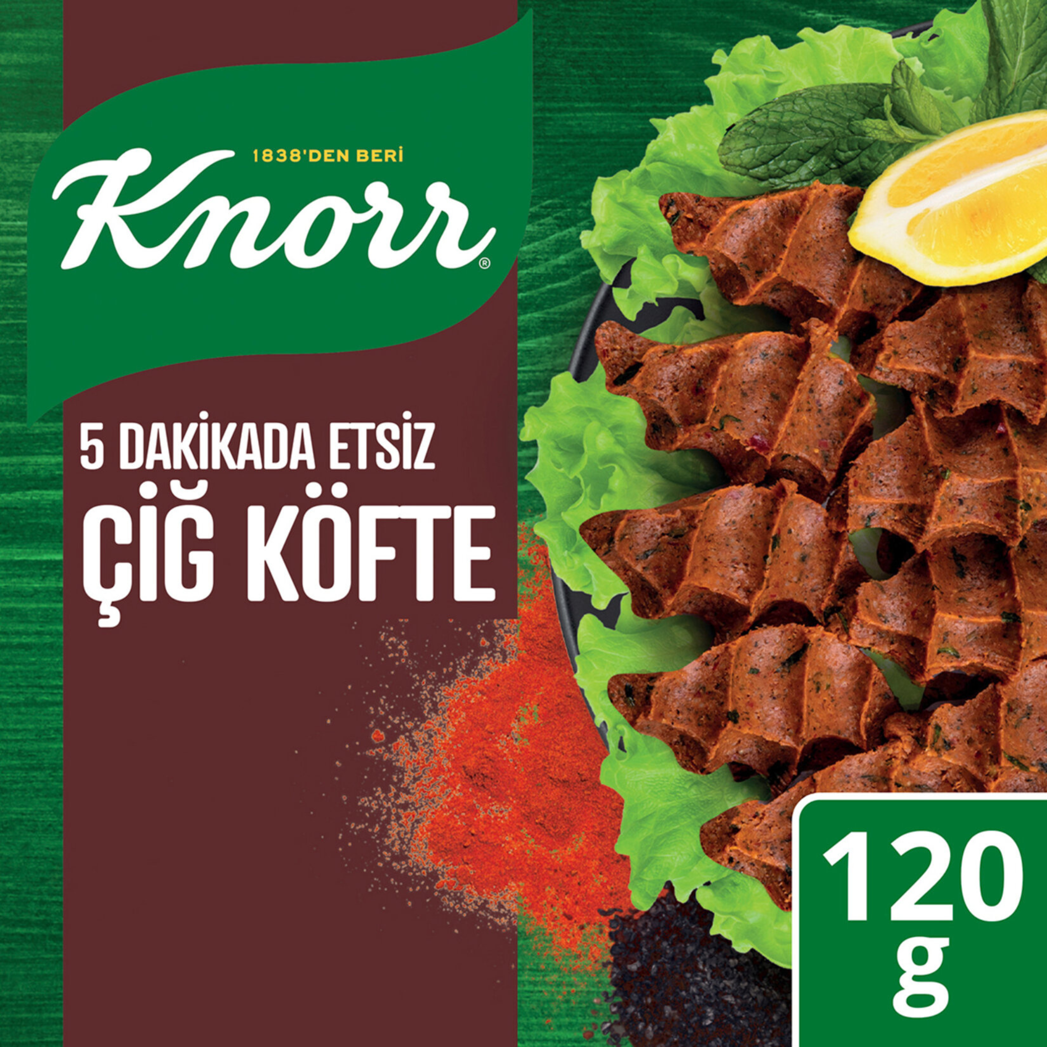 Knorr Meatless Çiğ Köfte Seasoning Mix 120g Ready in 5 Minutes
