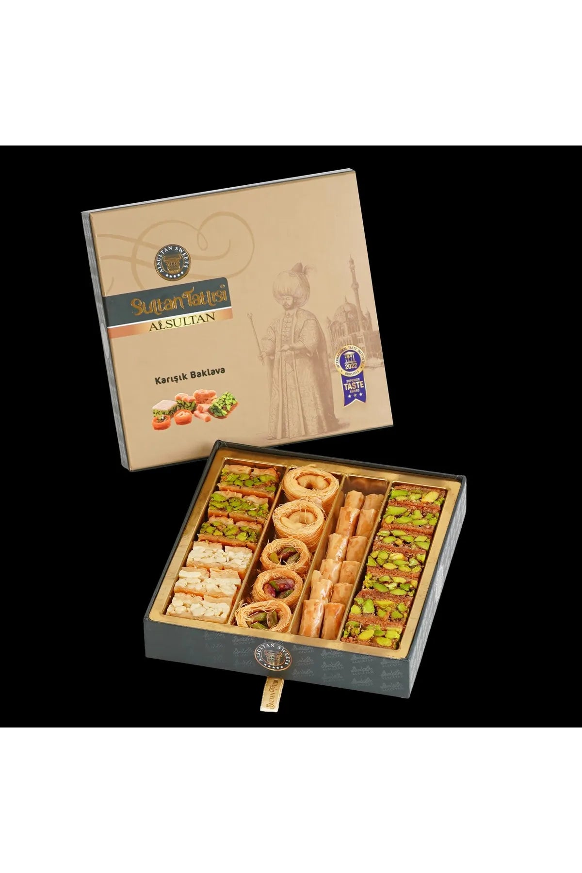 حلويات السلطان – تشكيلة بقلاوة فاخرة 6 أنواع (250 غرام)