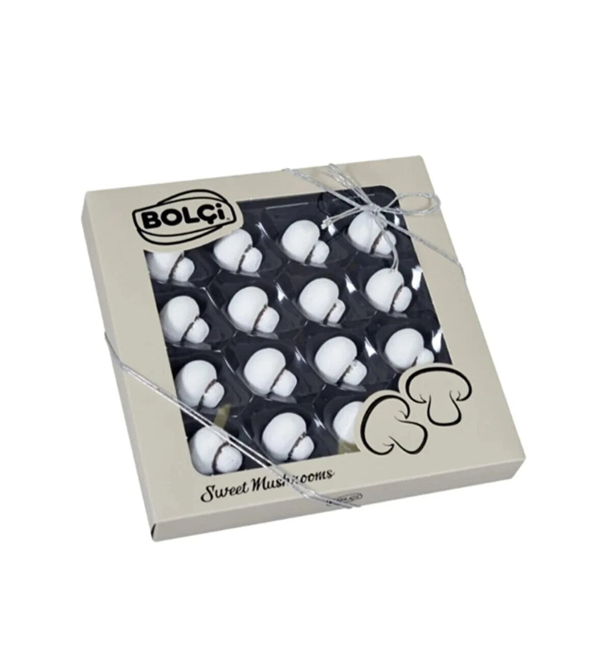 شوكولاتة بيضاء على شكل فطر من Bolçi Çikolata- بولشي شيكولاتا | ، 16 قطعة ، 8.82 أوقية – 250 جم