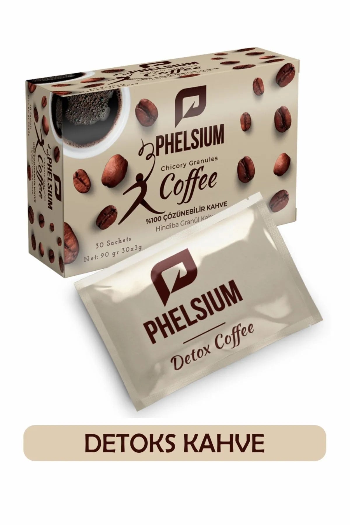 PHELSİUM Chicory Detox Coffee Diet 1-Month – 30 Sachets