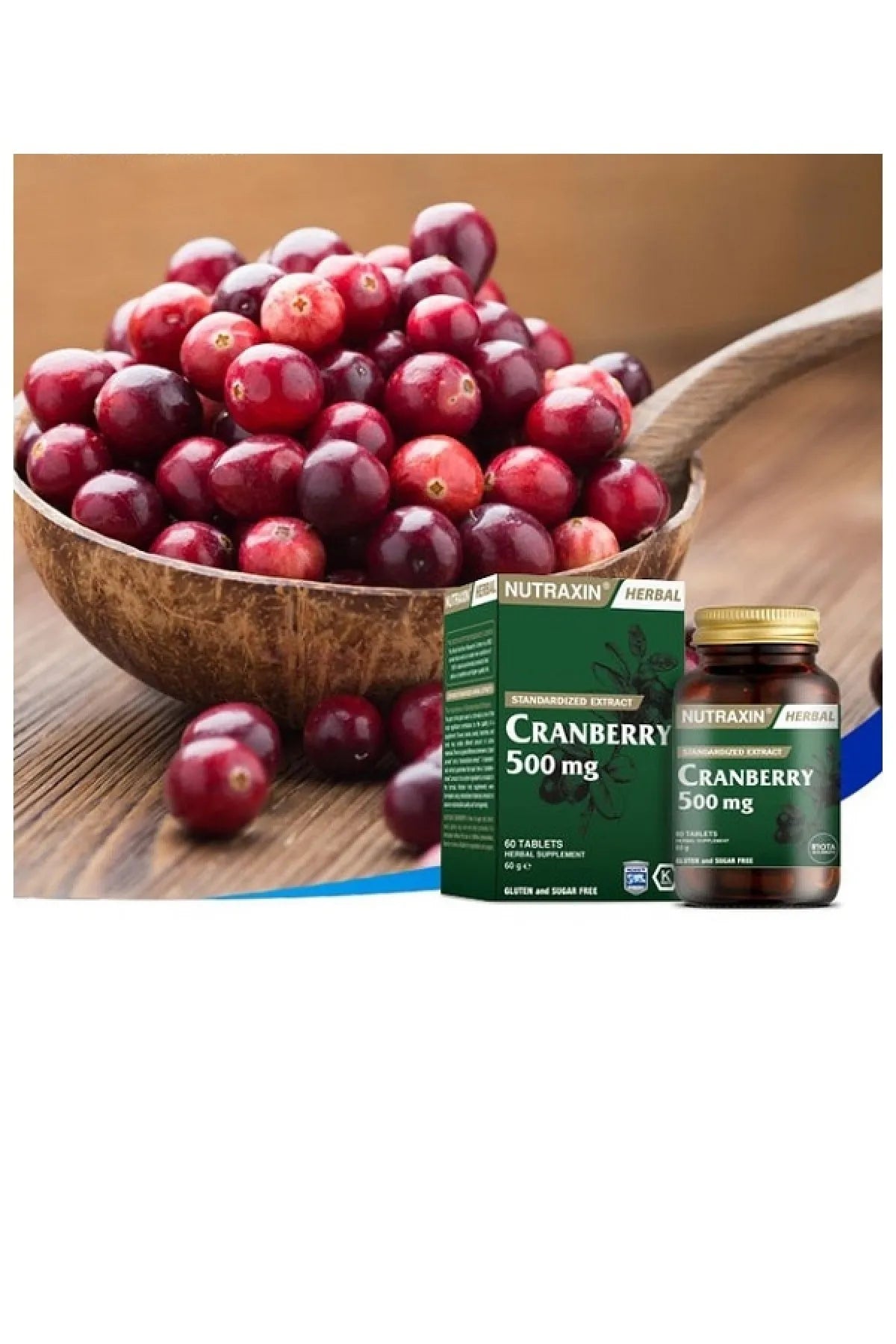 Nutraxin Cranberry 500 mg – Urinary Tract Health Support | 60 Tablets