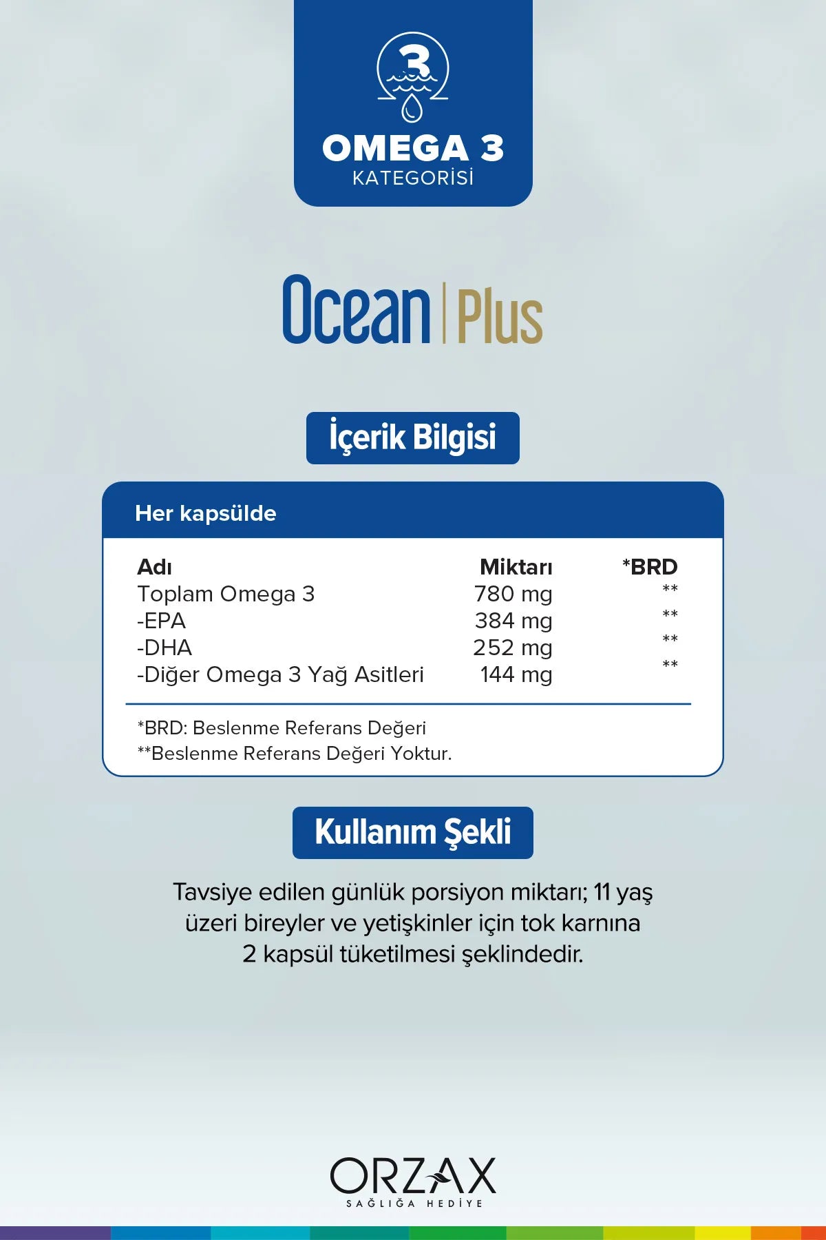 أوشن بلس أوميغا 3 1200 ملغ 50 كبسولة