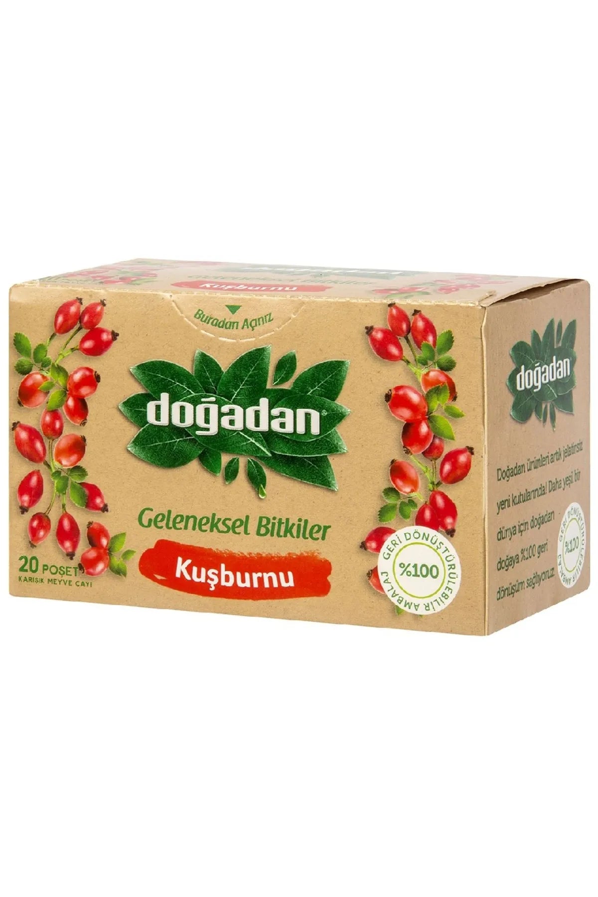 شاي ثمر الورد من Doğadan – دوغادان | 20 كيس شاي
