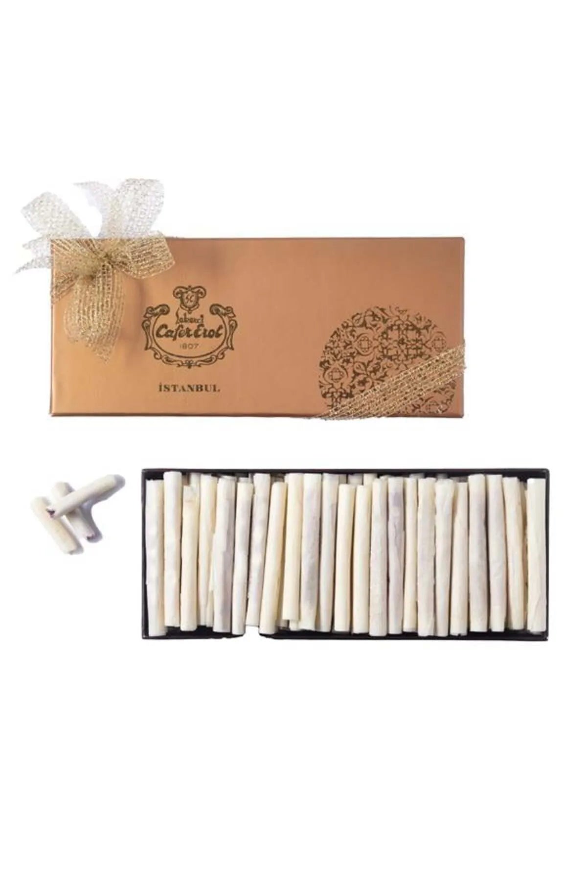 حلقوم الجلاش من شَكرجي جافير إيرول المحشو بالفستق الطازج– علبة ذهبية (440 غرام)