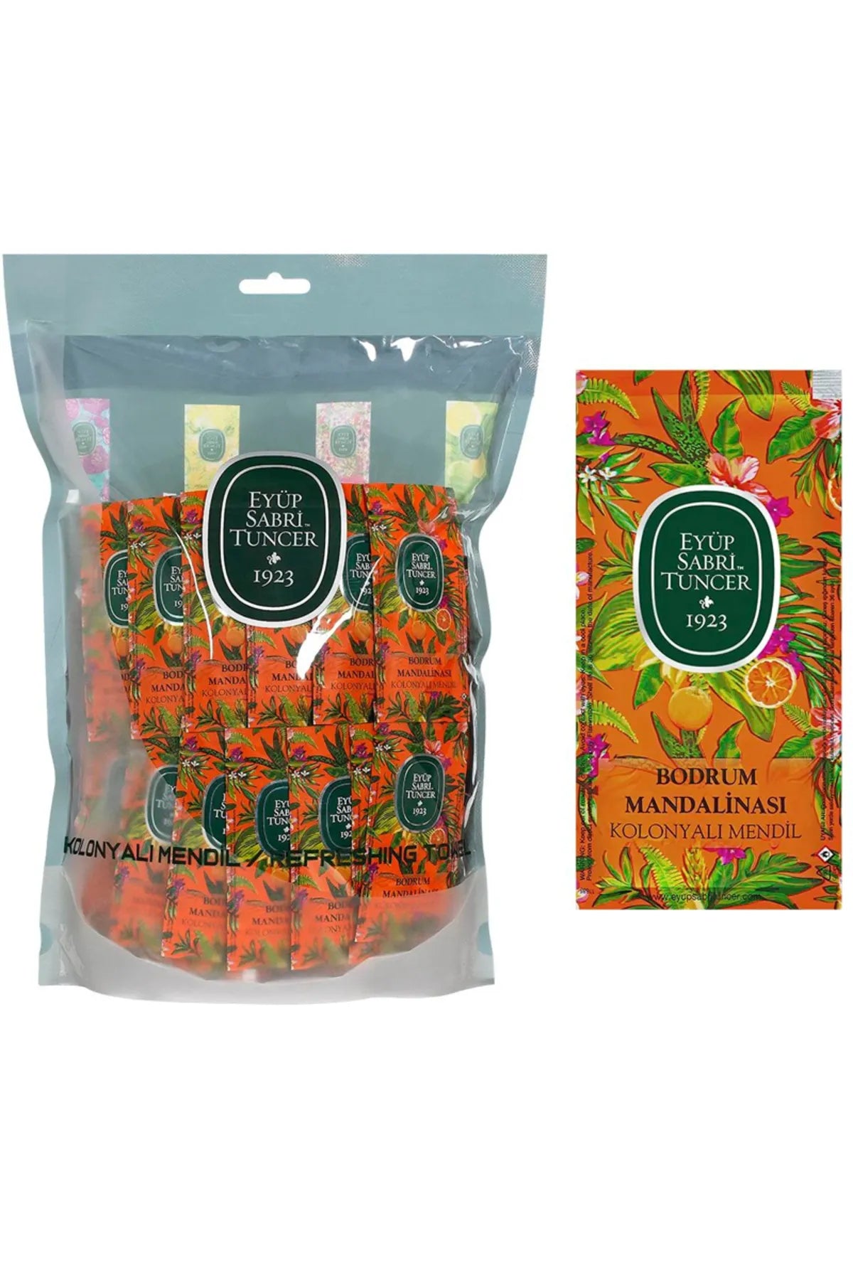 Eyüp Sabri Tuncer Cologne Wipes - Bodrum Mandarin Scent, 150 Pieces