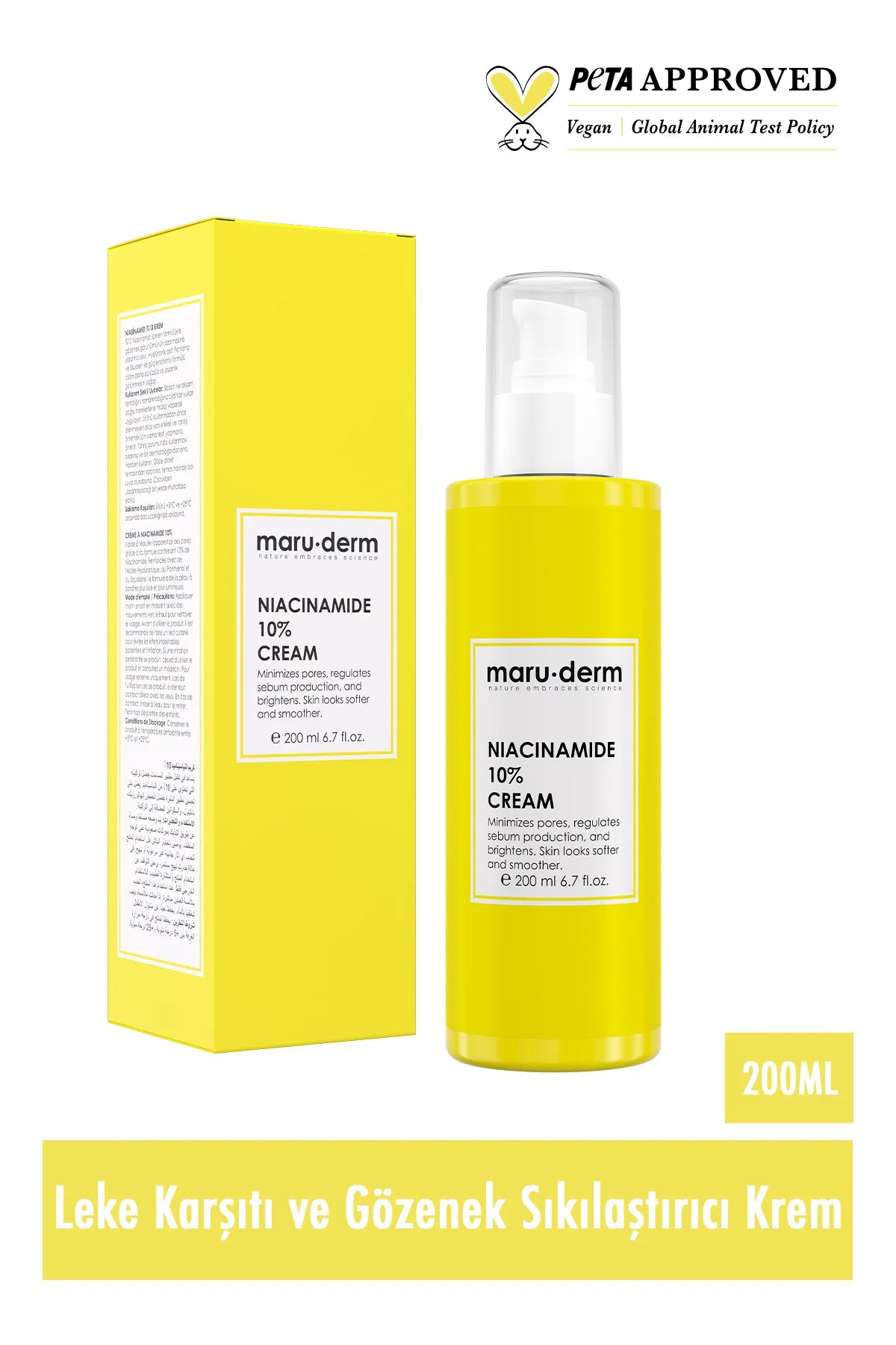 Maru.Derm Niacinamide 10% Dark Spot & Pore Tightening Cream – 200 ml