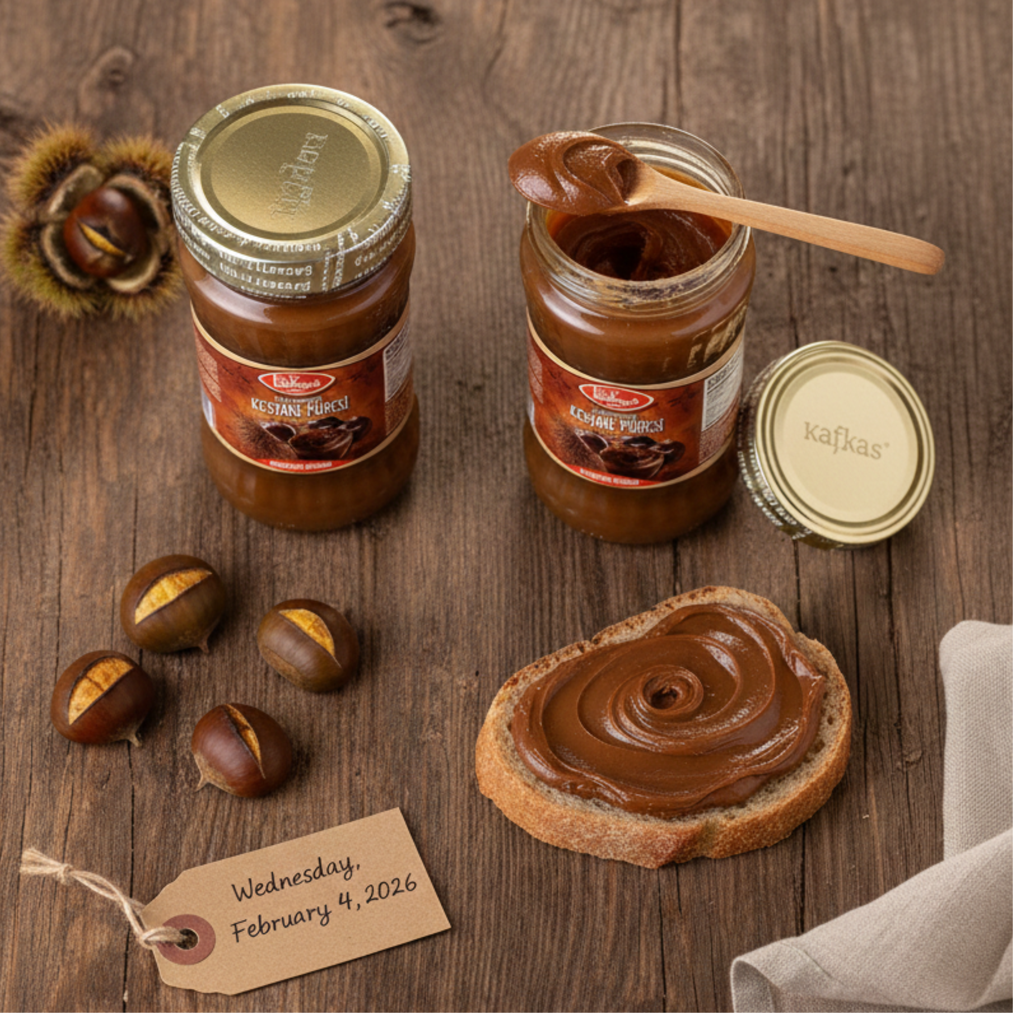 Kafkas Chestnut (Paste) Puree Jar 2 x 380 gr.