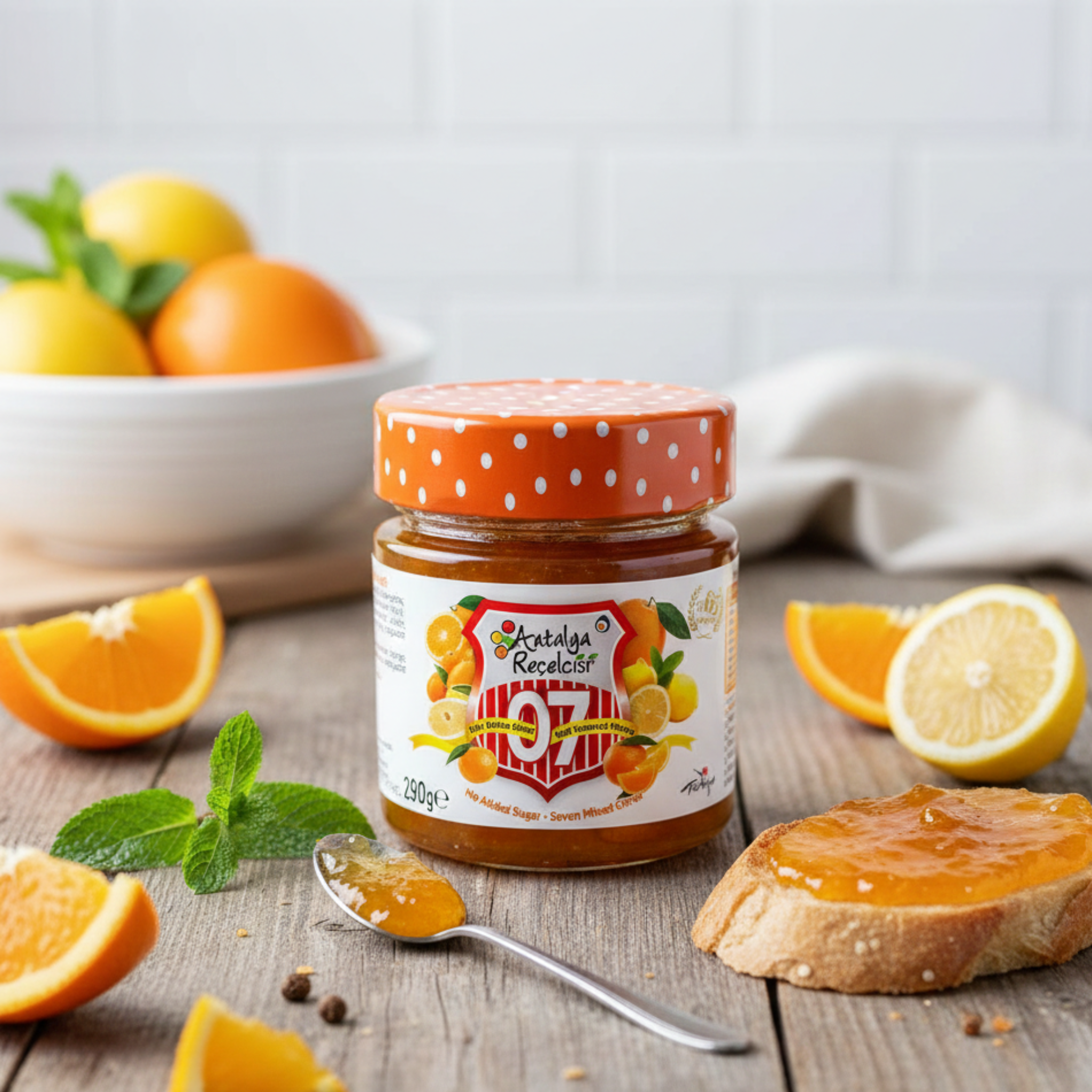 Antalya Reçelcisi 7 Citrus Fruit Jam – 290 g (No Sugar Added)