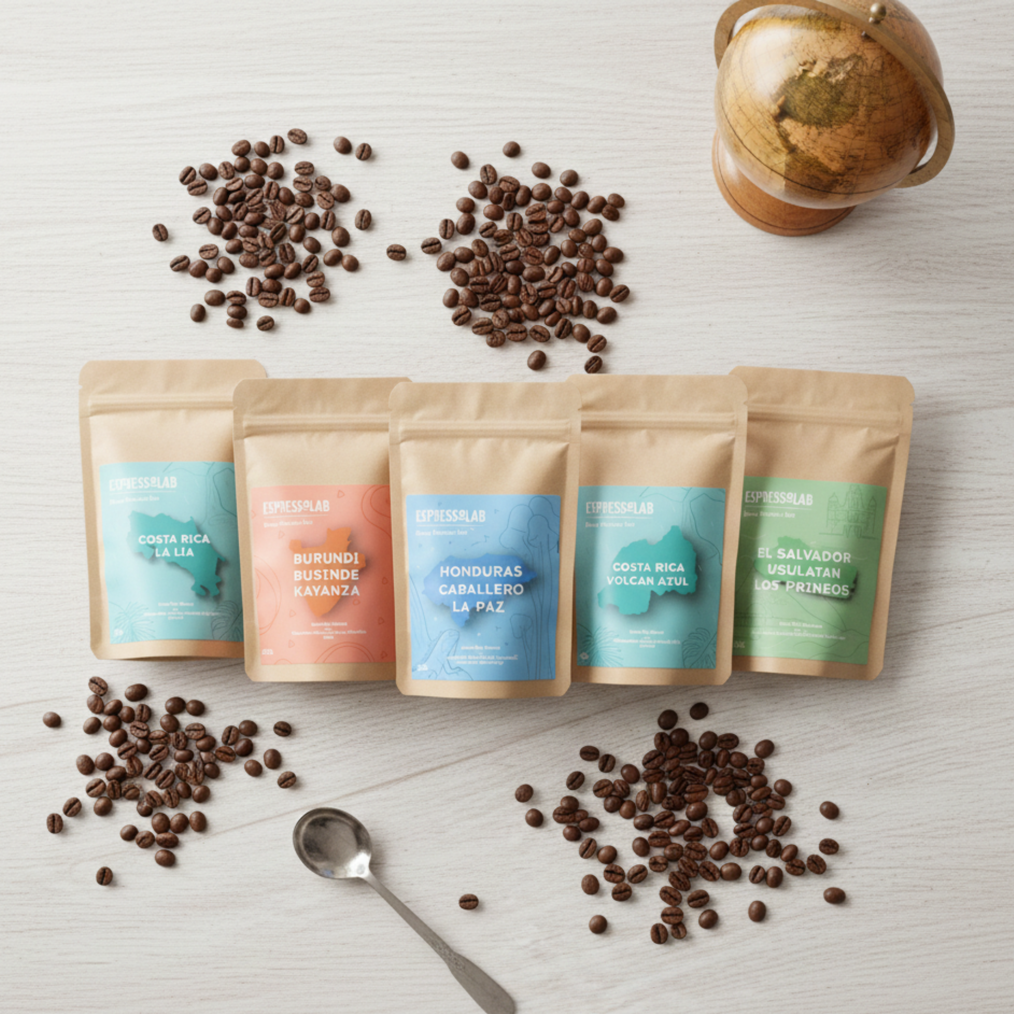 Espressolab World Coffee Tasting Set – 5 Varieties, 250g Premium Pack