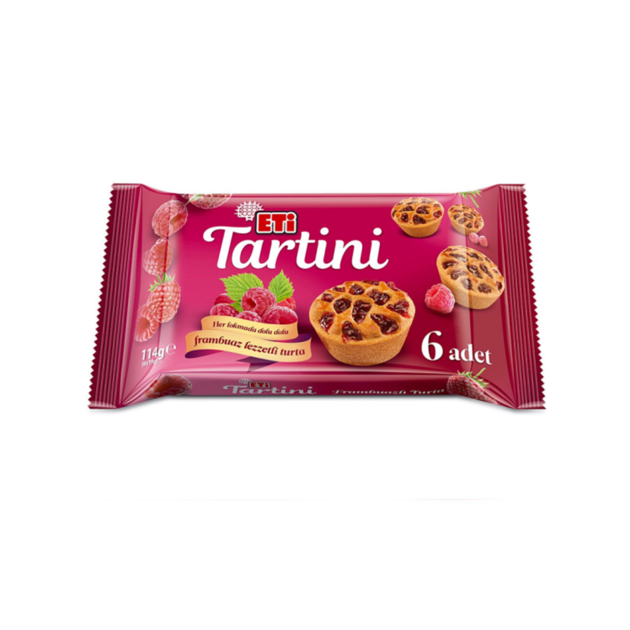 تارتيني توت العليق من إتي 114 جرام – ميني تارت طري بحشوة التوت (6 قطع)