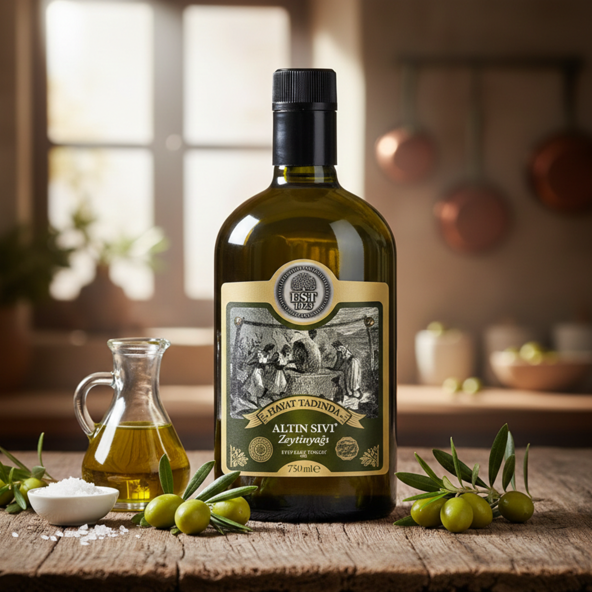 EST 1923 Altın Sıvı Turkish Olive Oil – Premium Cooking & Salad Olive Oil (750ml)