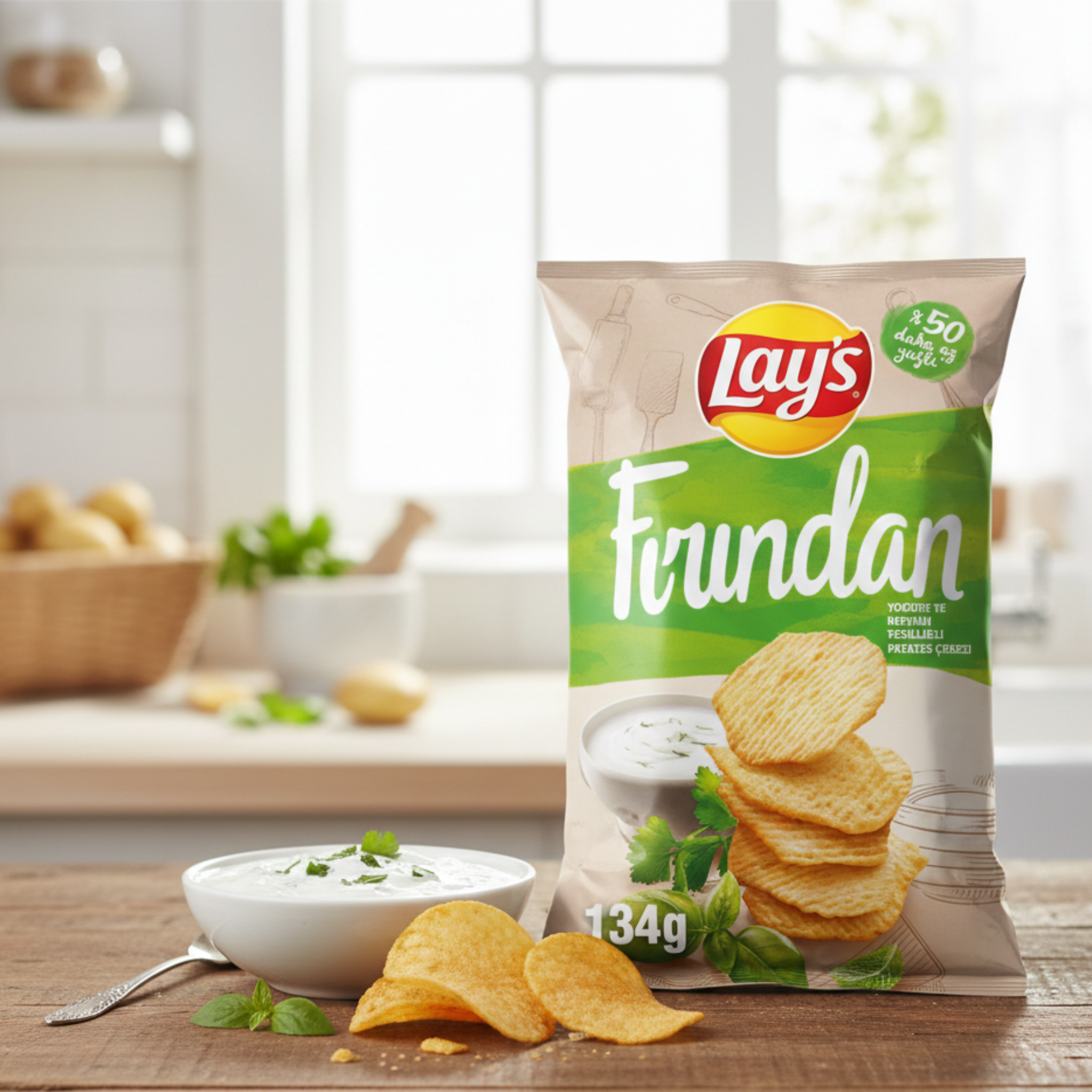 Lay’s Oven Baked Yogurt & Herbs Potato Chips Party Size 134g