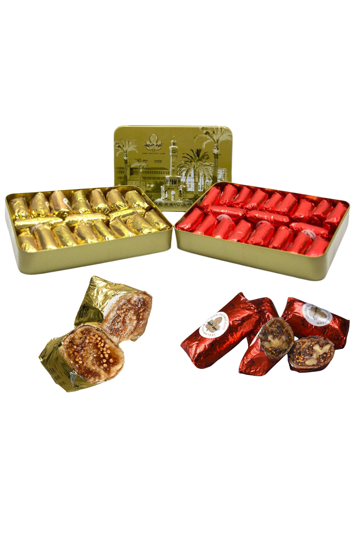 individually wrapped Dried Figs 500g Metal Tin