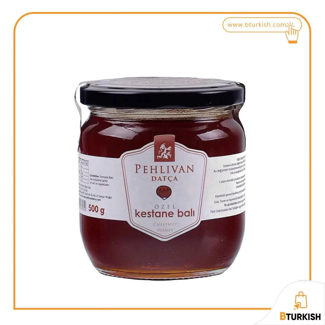 Pehlivan Datça Chestnut Honey 500g – Premium Turkish Dark Honey