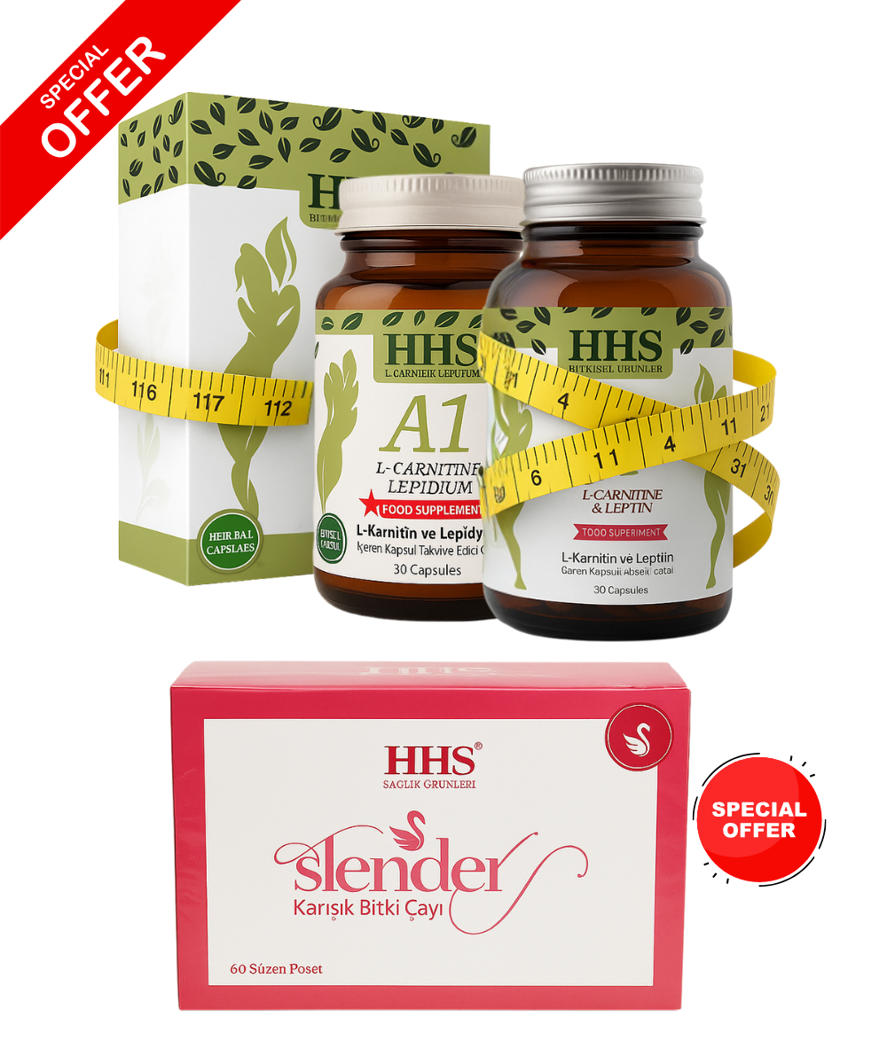 2 x HHS A1 L-Carnitine Lepidium (30 Capsules) + 1 x HHS Slimming Tea (60 Tea Bags) 💥 Now with 40% OFF!