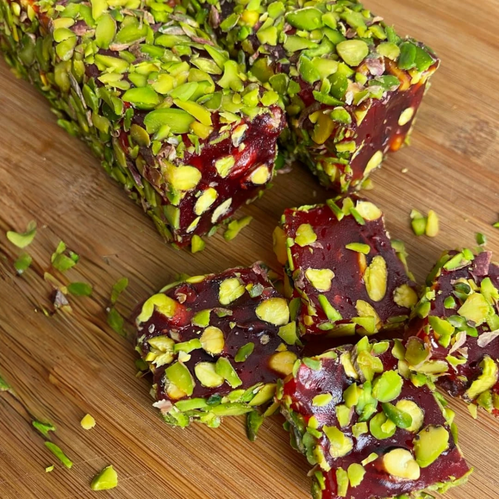 Turkish Delight with honey Pomegranate Pistachio