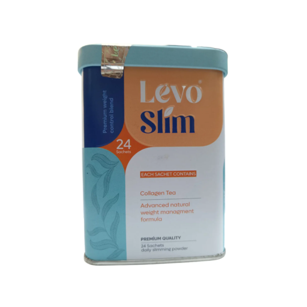 Levo Slim Collagen Tea – 24 Sachets | Natural Weight Loss Drink with Collagen & Herbal Extracts | Boost Metabolism, Burn Fat & Increase Energy