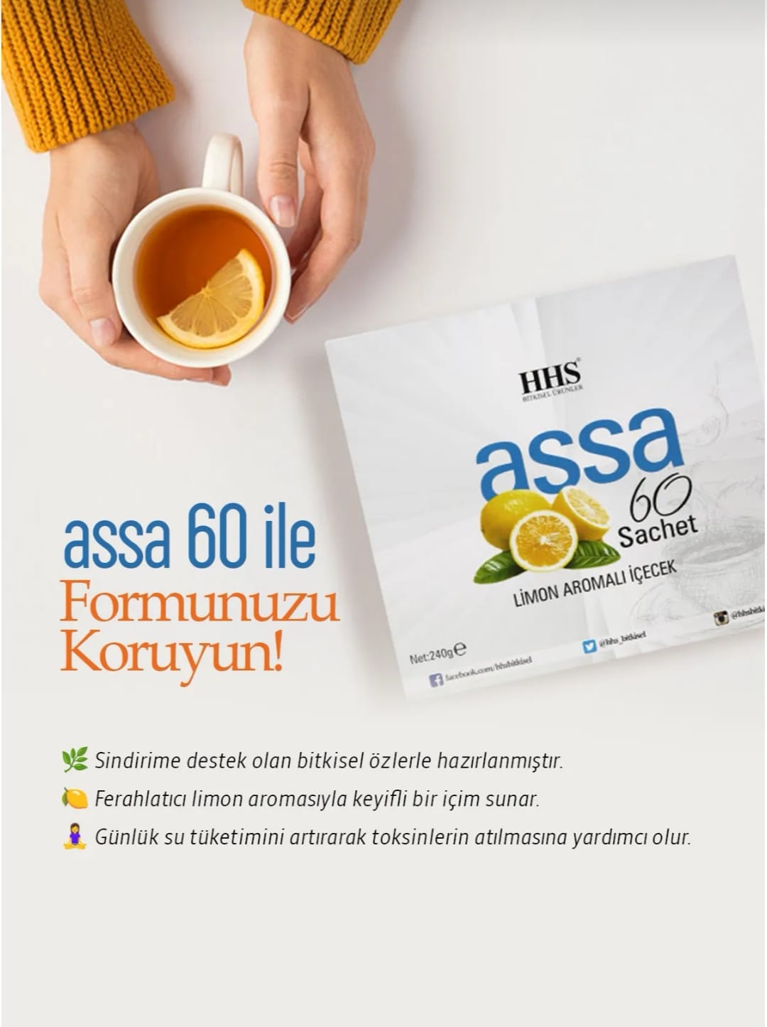 HHS ASSA Herbal Diet Tea – 60 Sachets (Mixed Herbal Blend)