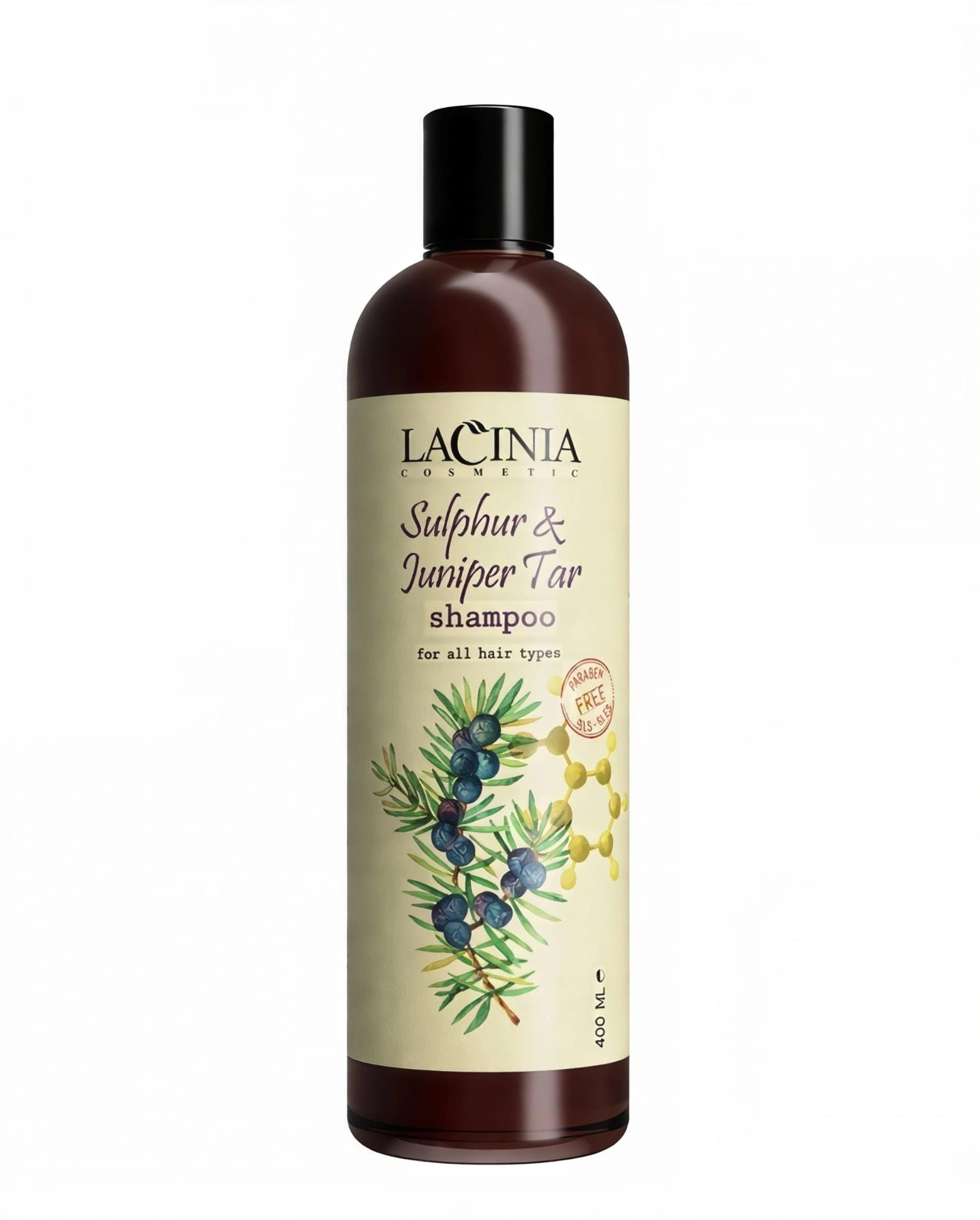 Lacinia Sulfur & Juniper Tar Shampoo for Dandruff & Eczema – 400 ml