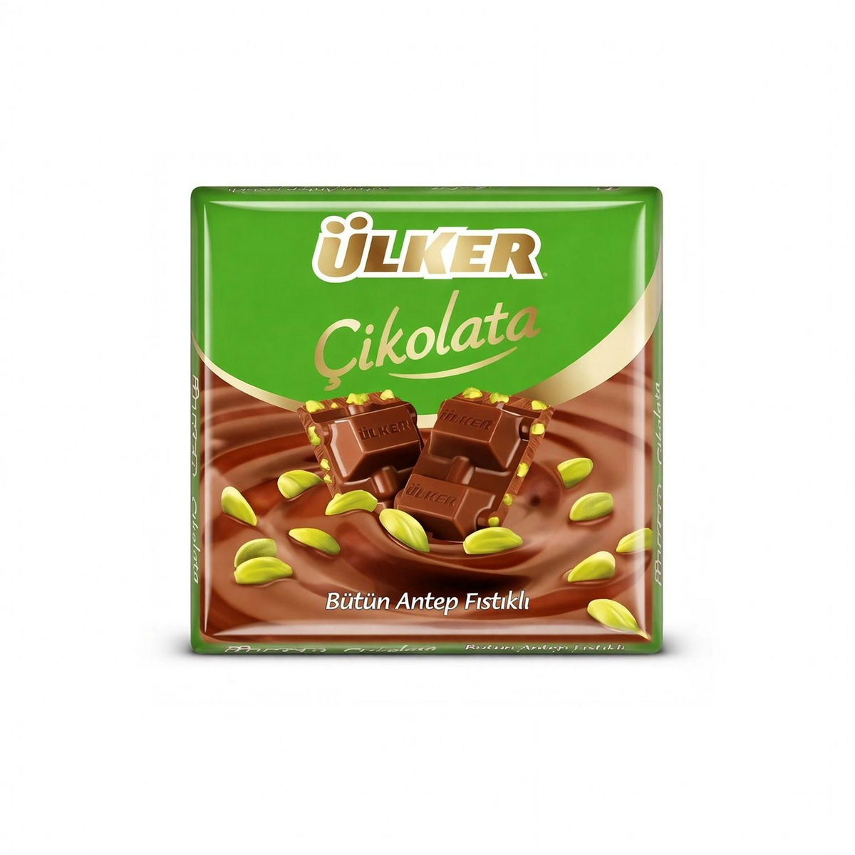 Ülker Pistachio Milk Chocolate with Whole Antep Pistachios 6x65g