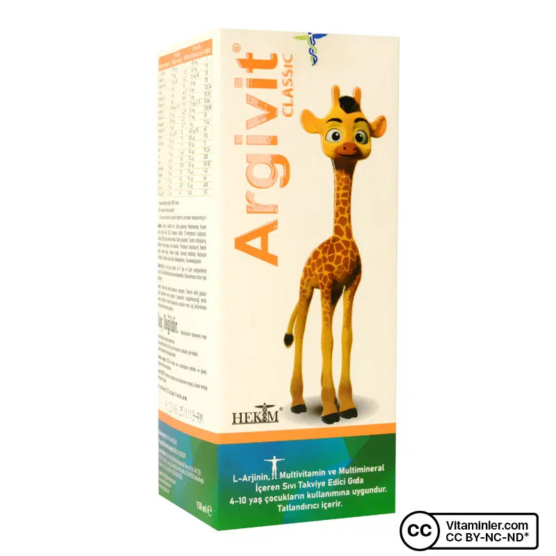 Argivit Classic Syrup - Multivitamin Supplement for childern Growth, Energy & Immunity 150 ml.