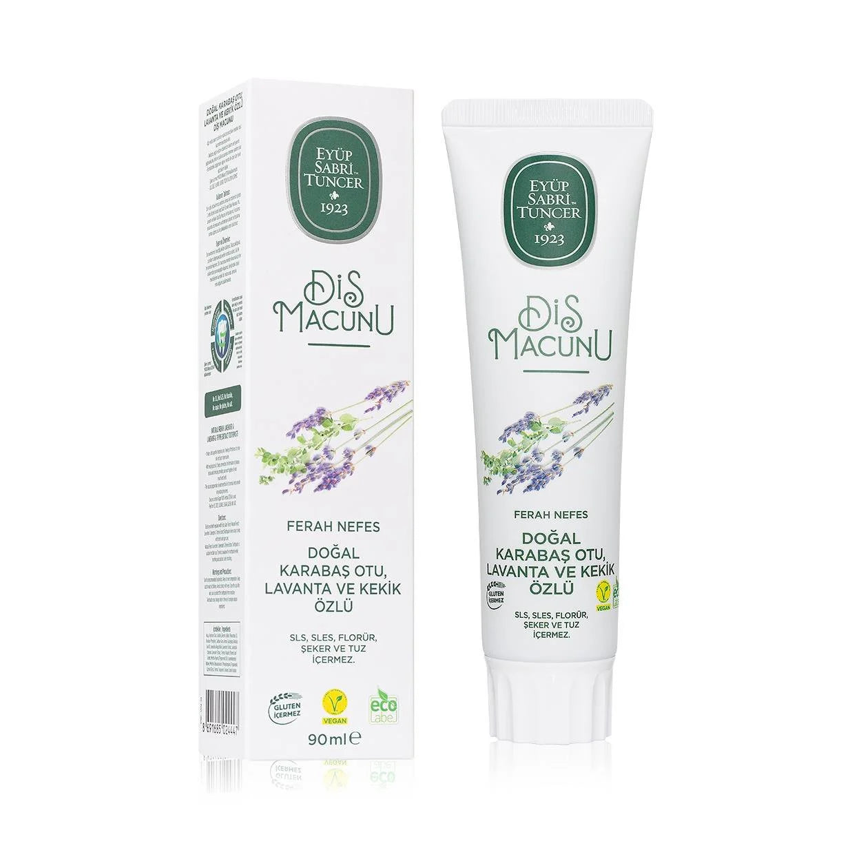 Eyüp Sabri Tuncer Herbal Toothpaste – Lavender, Thyme & Karabaş Otu Fresh Breath Toothpaste (90ml)
