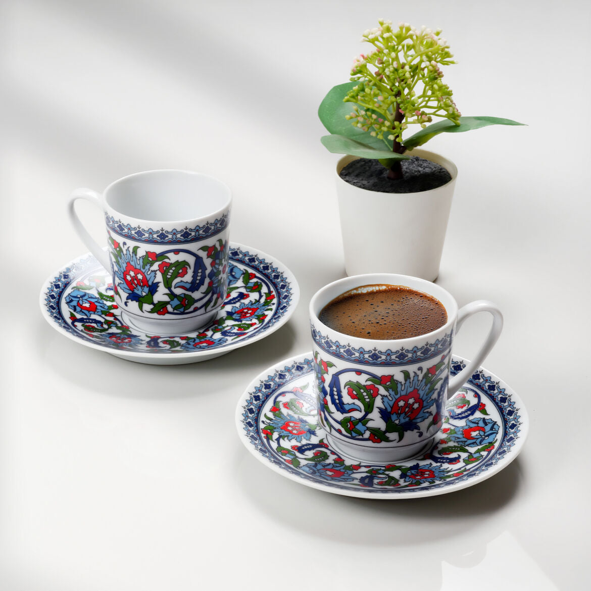 Exclusive Porcelain Cup Set – 2 Persons – Topkapi Pattern