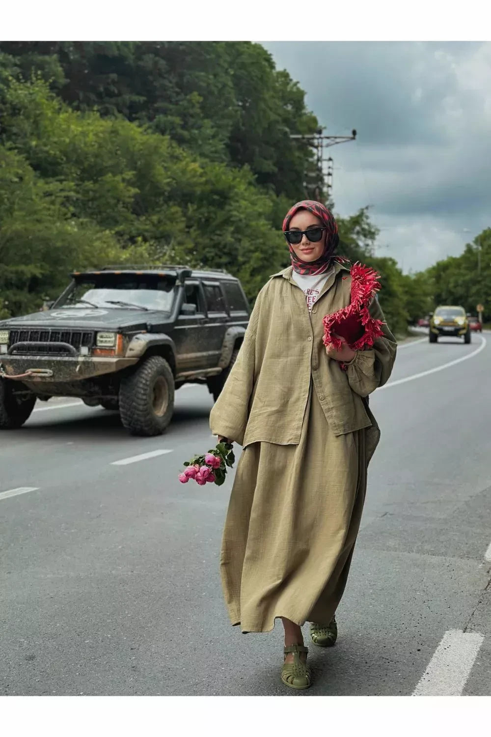 Elegant muslin skirt Set Suitable for hijab