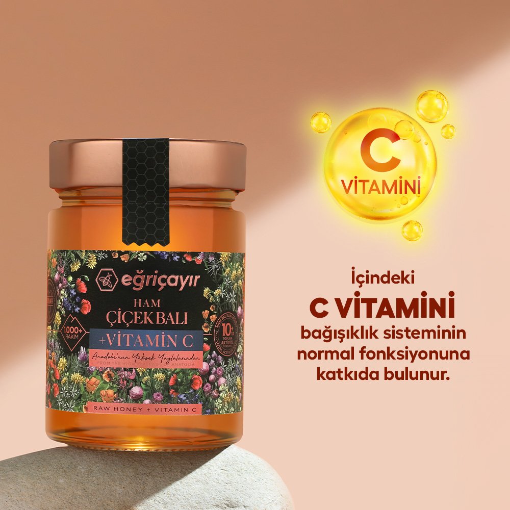 عسل الزهور الخام + فيتامين C - 450 جم من Eğriçayır