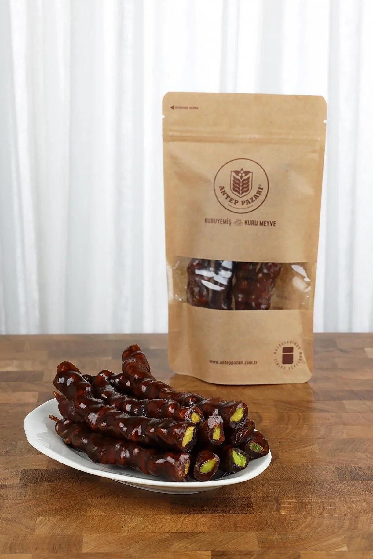 Grape Mollasses Pistachio Sausage