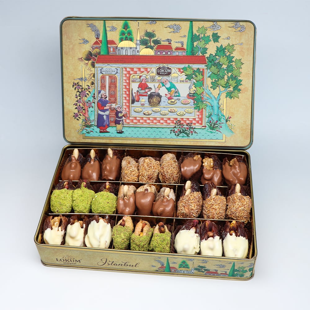 تمر وتين فاخر مع شوكولاتة ومكسرات فاخرة750 غرام من Afyon Lokum Atölyesi