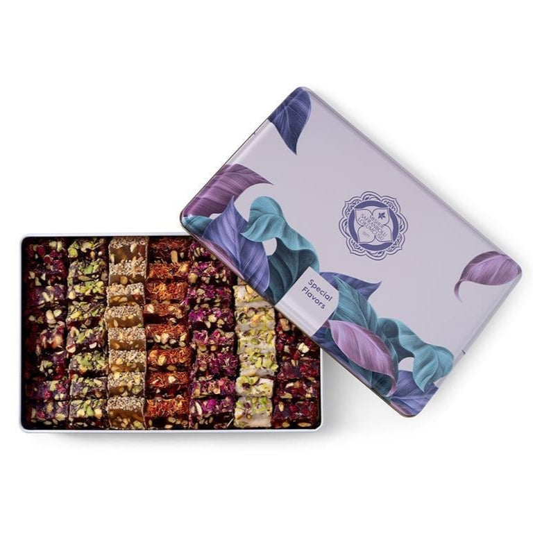 Safranbolu Mixed Turkish Delight with Pistachio, Hazelnut, Rose, Saffron, and Pomegranate – 1kg