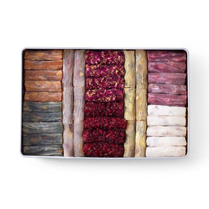 Safranbolu Mixed Rolled Turkish Delight in Metal Box – 700g