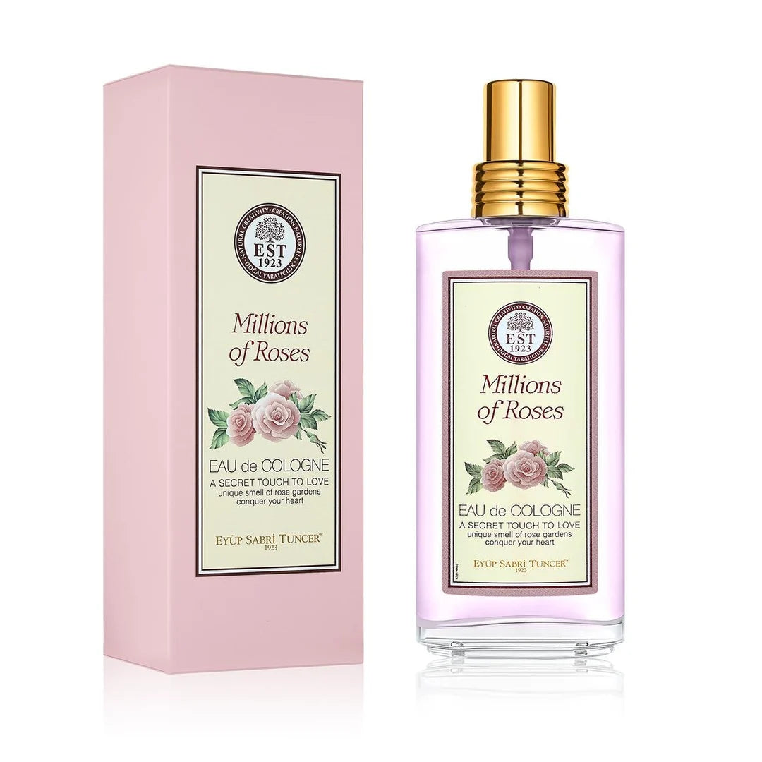 Millions of Roses – EST 1923 Premium Eau de Cologne (150ml Glass Bottle)