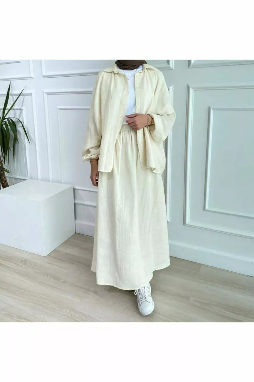 Elegant muslin skirt Set Suitable for hijab