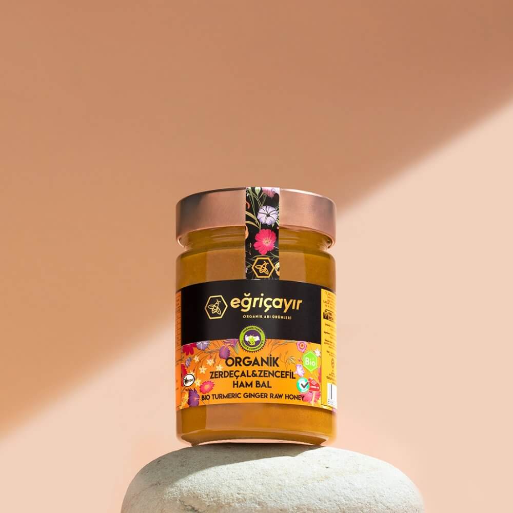 زعفران وزنجبيل + عسل خام عضوي – 415 جم من Eğriçayır