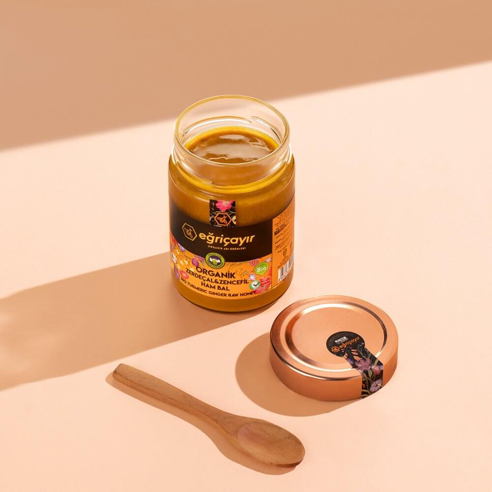 زعفران وزنجبيل + عسل خام عضوي – 415 جم من Eğriçayır