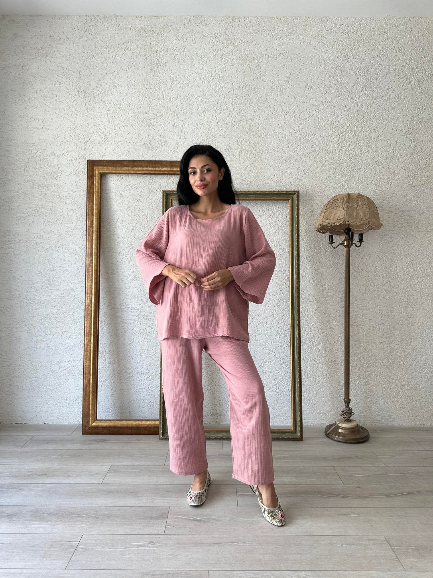 Relaxed Muslin pants Set