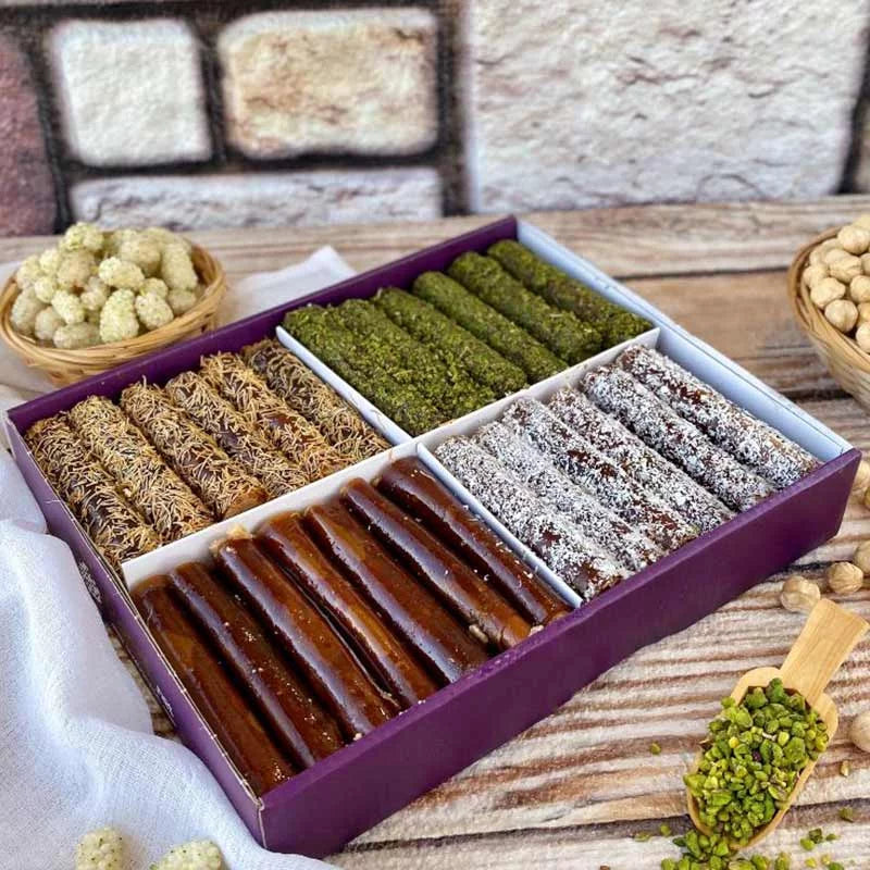 Sarma (rolled) Pestil (Hazelnuts , Pistachio , Coconuts , Kadayif)