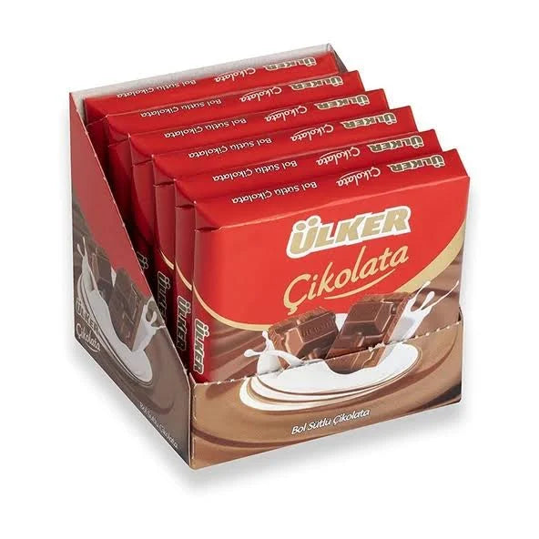 Ülker Bol Sütlü Extra-Milky Milk Chocolate Bars | 6 × 60g | Turkish Chocolate