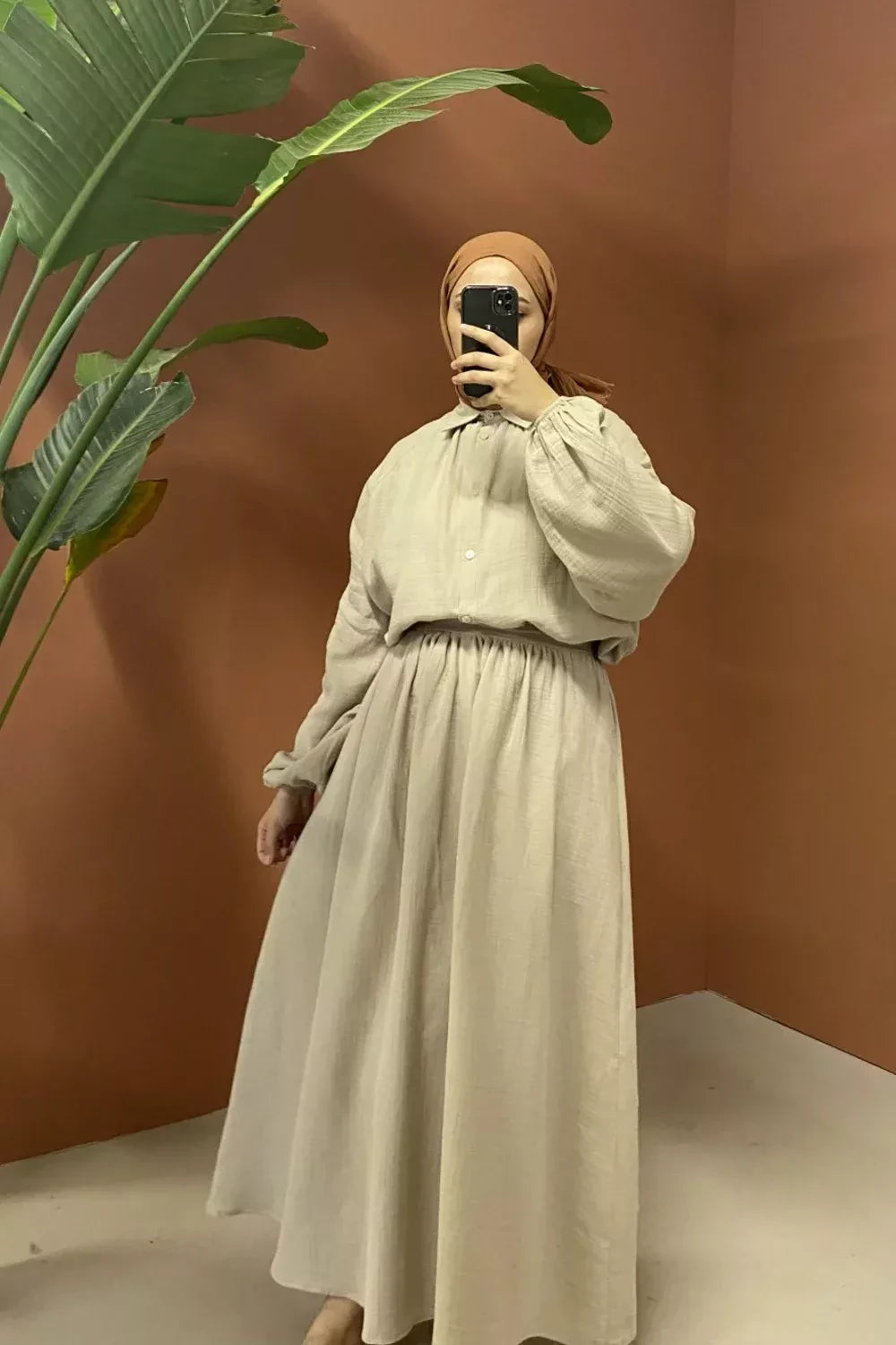 Elegant muslin skirt Set Suitable for hijab