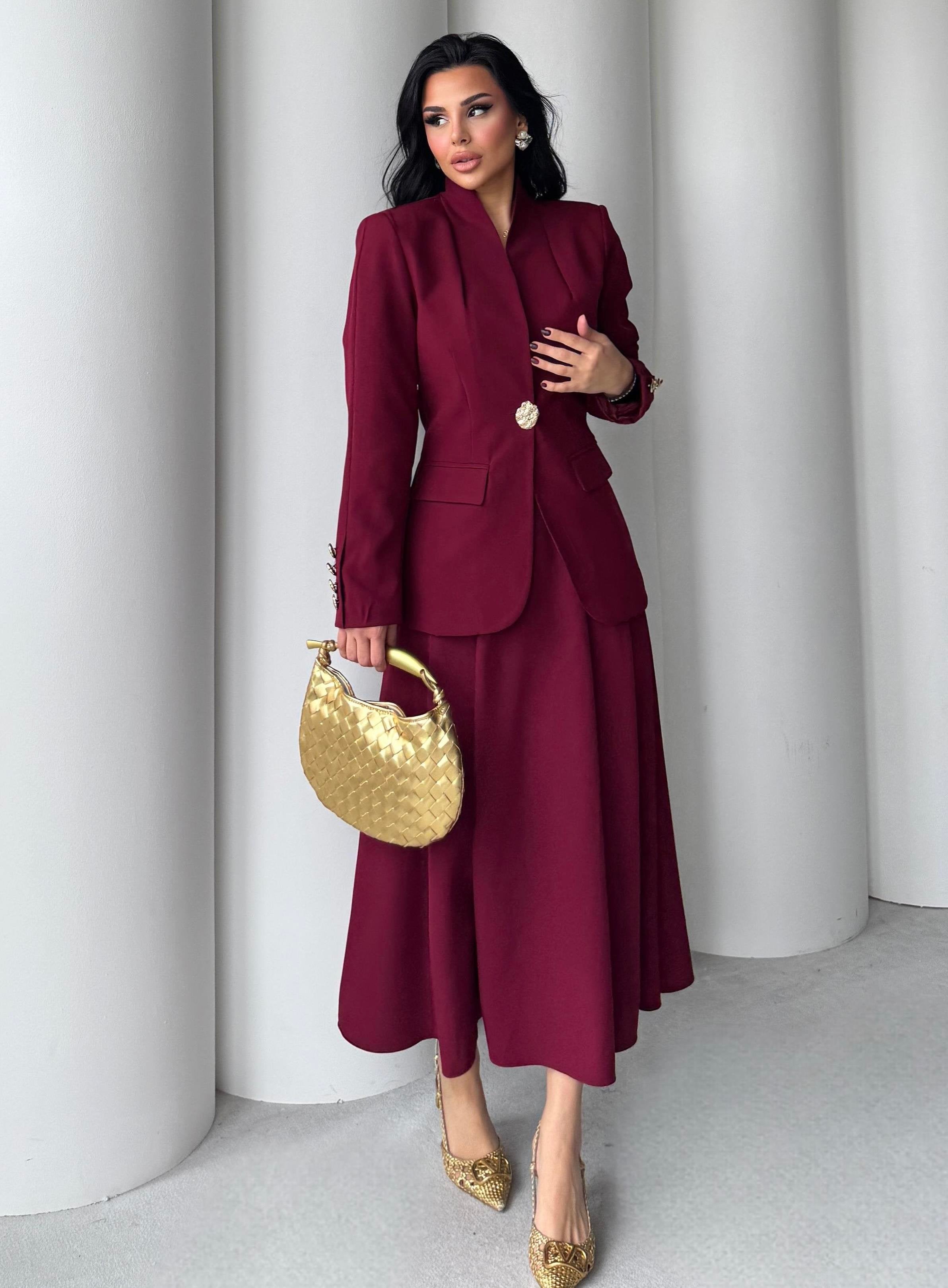 Elegant Skirt Set – Double Crepe Fabric(SARA SET)